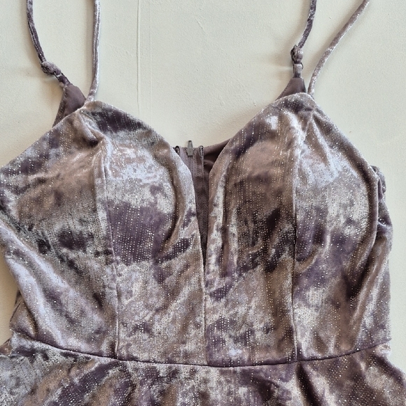 HOLIDAY SALE Speechless Silver Gray Fit and Flare Mini Dress - Picture 3 of 6